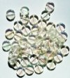 50 8x3mm Transparent Crystal Lustre Flat Disk Beads